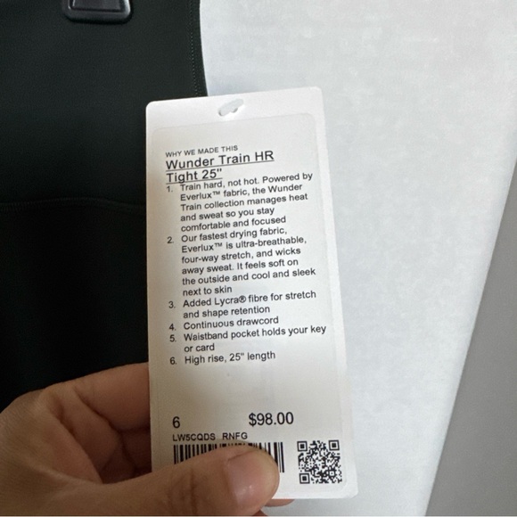 Lululemon  Wunder Train HR Tight 25” Rainforest Green RNFG Size 6 NEW NWT - Picture 3 of 8